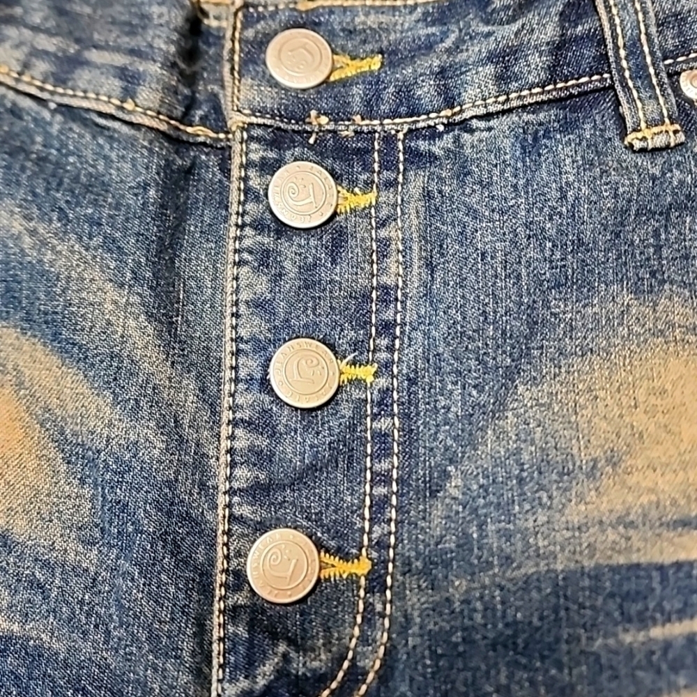 Vintage Jalate jeans shorts w/whiskers Sz 14 - Picture 2 of 4
